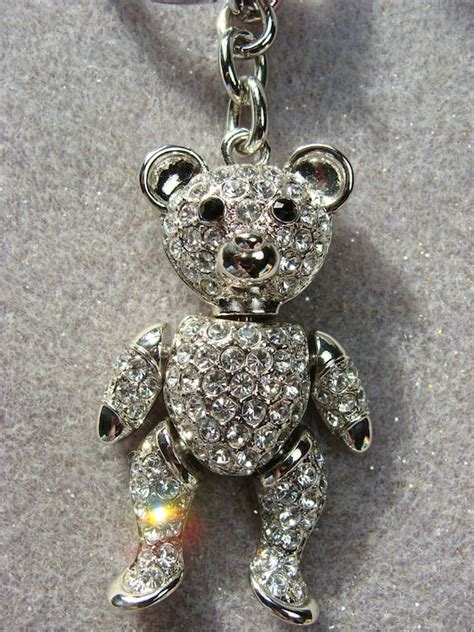 swarovski teddy bear keychain.